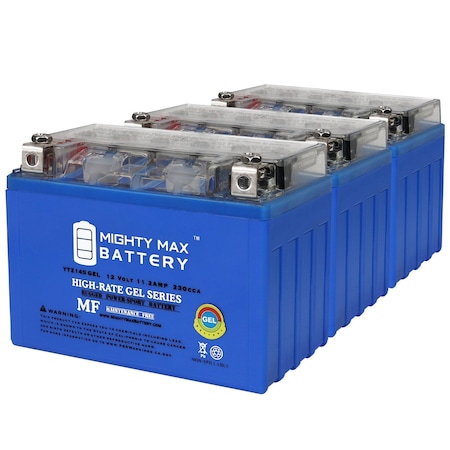 YTZ14SGEL 12V 11.2AH Replacement Battery compatible with KTM 950 Super Enduro 09-12 - 3PK -  MIGHTY MAX BATTERY, MAX4023307